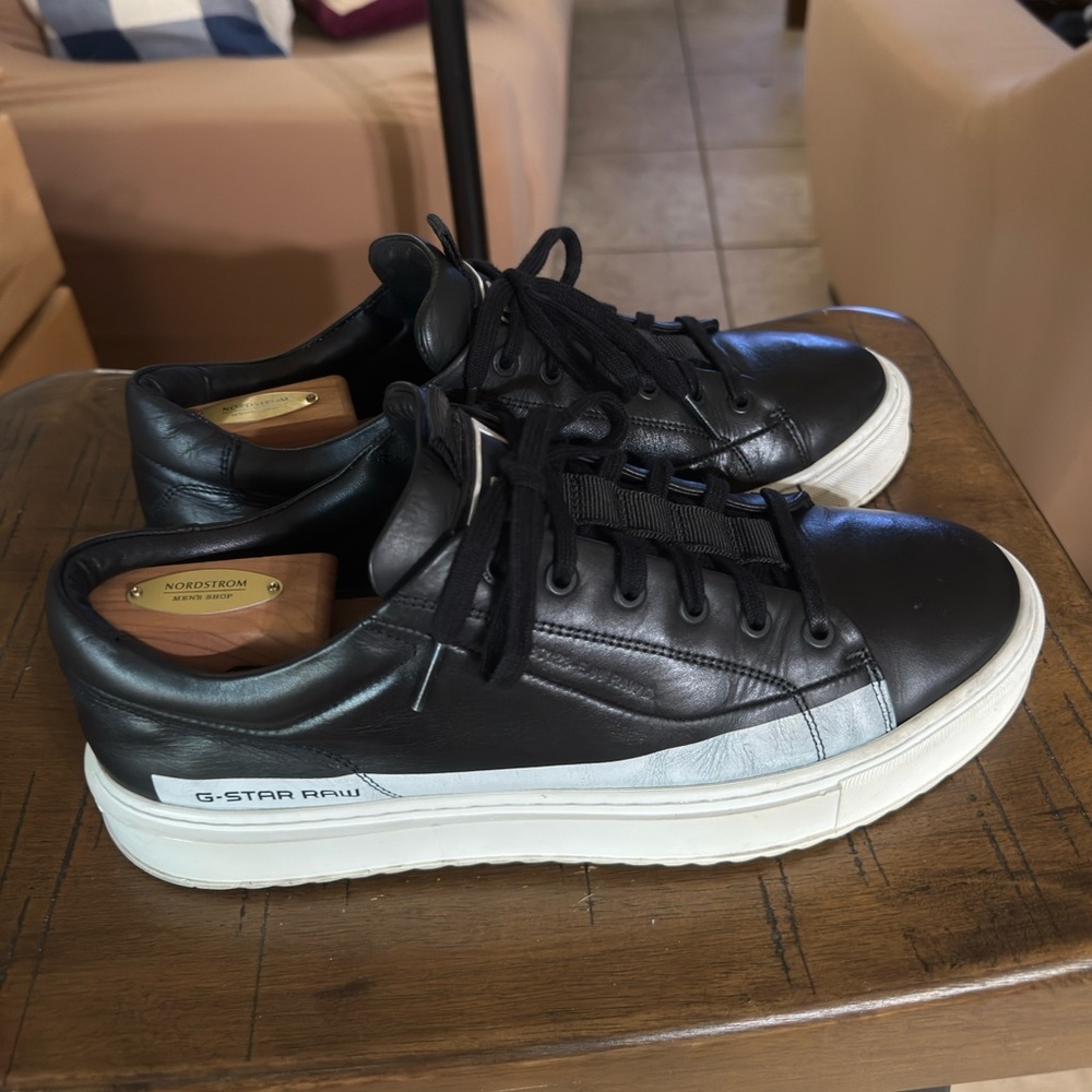 G-Star Raw Men's Rocup-II-LGO-M Sneakers Low-Top Shoes Black/White.